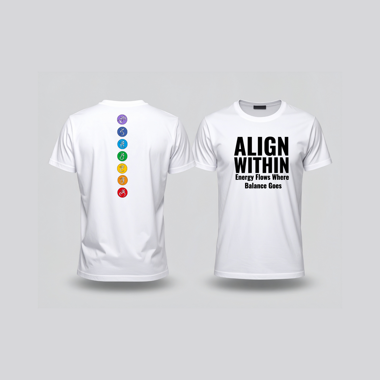 Align Within Chakra Energy Flow T-Shirt - White