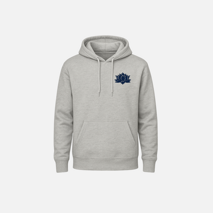 Progress Not Perfection Wellness Hoodie – Premium Navy & Gold Mountain Design