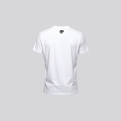 Spontaneously Ninja Kids T-shirt – Funny Ninja Graphic Tee in White with Black & Red Print