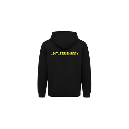 Limitless Energy Kids Hoodie – Bold Lightning Bolt Design in Black & Neon Yellow