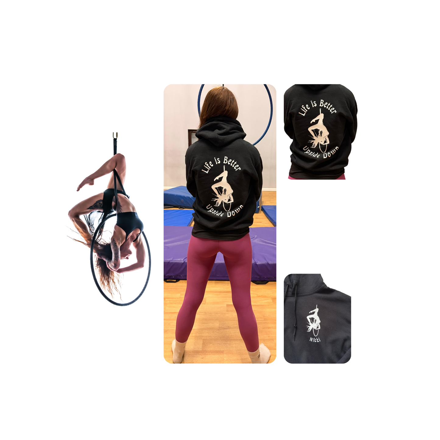 Custom Hoodie - "Life is better upside down"